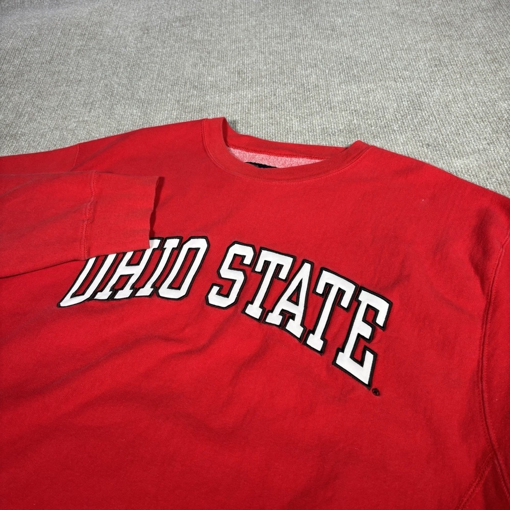 Vintage Steve & Barrys Ohio State Buckeyes Sweatshirt Mens L Crewneck Red Y2K